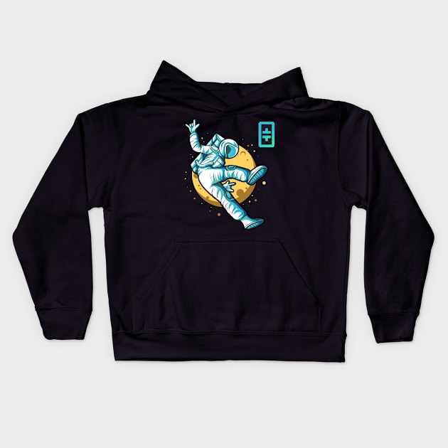 Theta Tfuel Blockchain Videostreaming NFT Kids Hoodie by Kogarashi